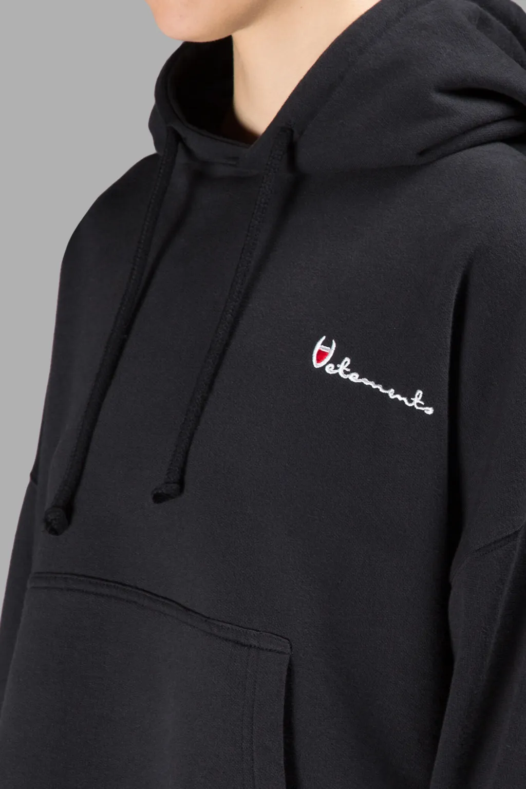 Black Champion Metal Logo Hoodie