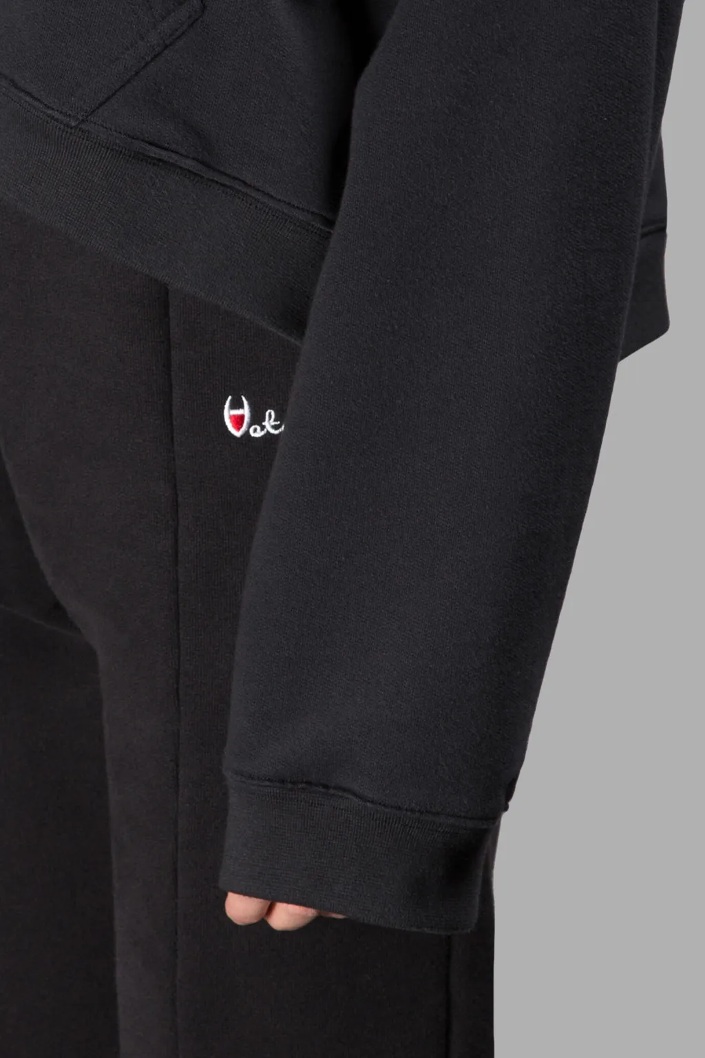 Black Champion Metal Logo Hoodie