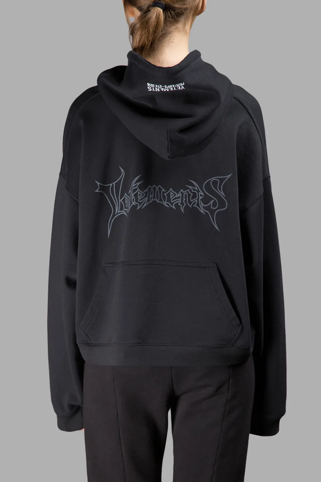 Black Champion Metal Logo Hoodie