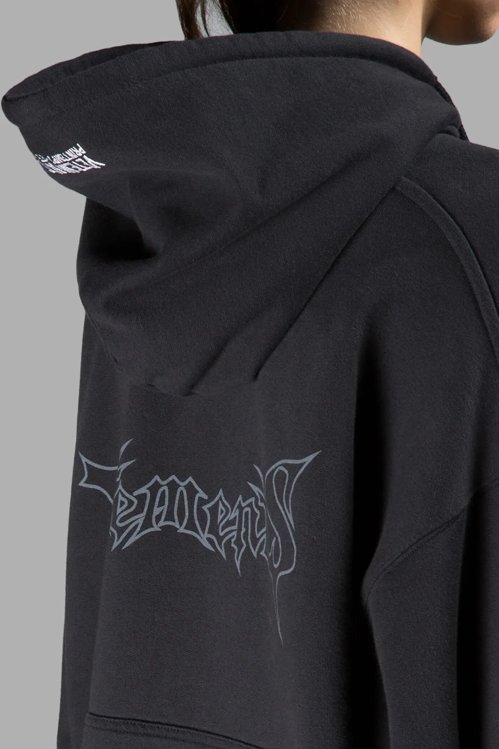 Black Champion Metal Logo Hoodie