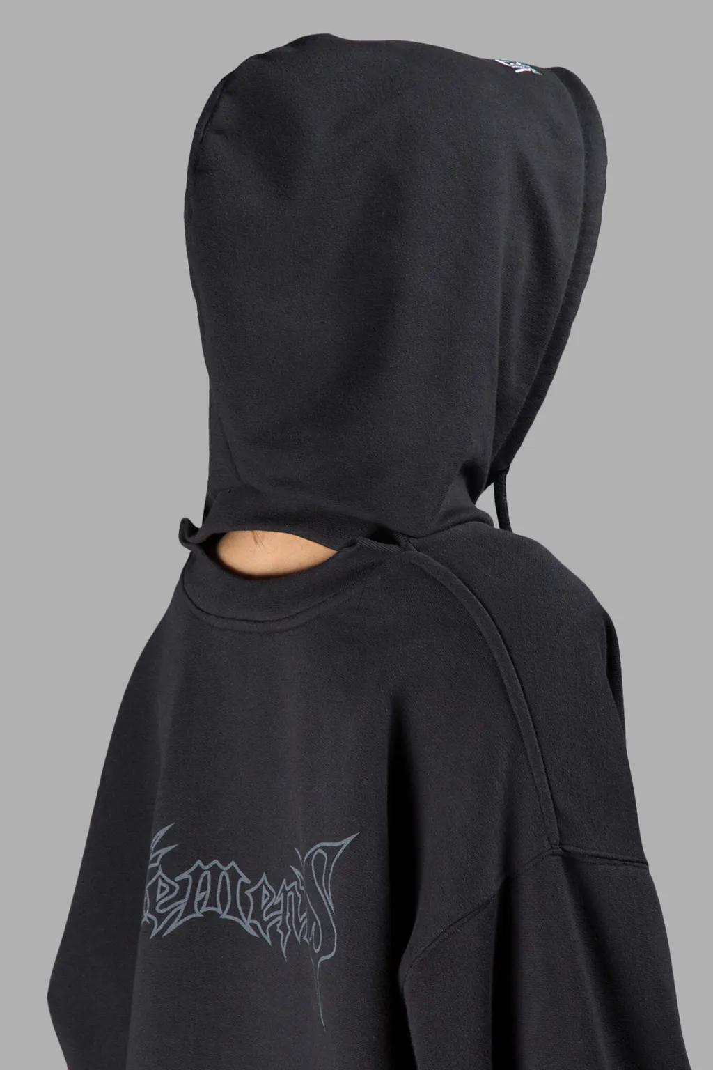 Black Champion Metal Logo Hoodie