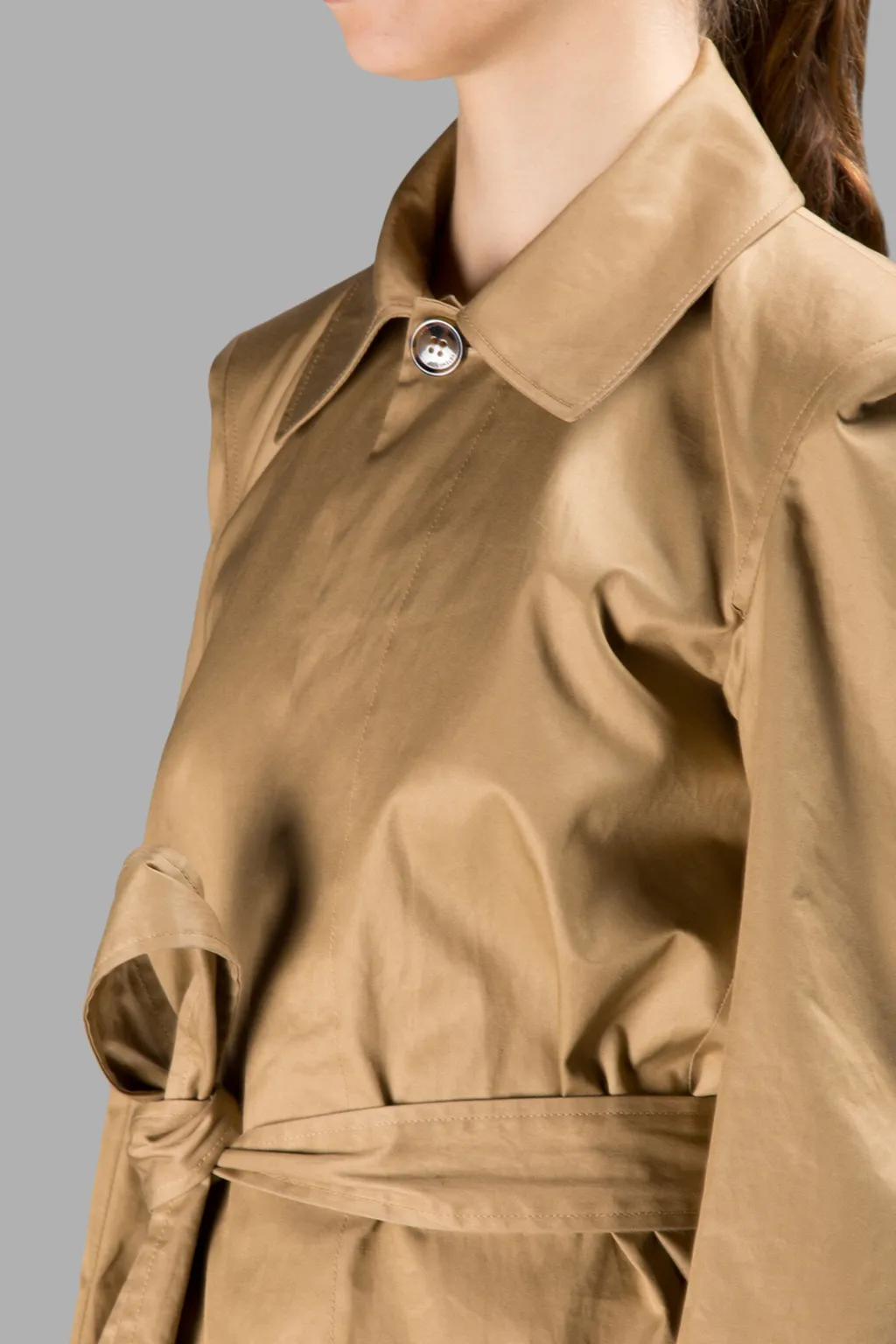 Beige Belted Trench Coat