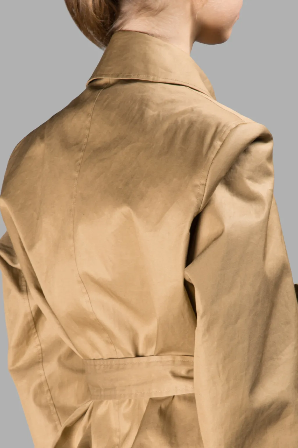 Beige Belted Trench Coat