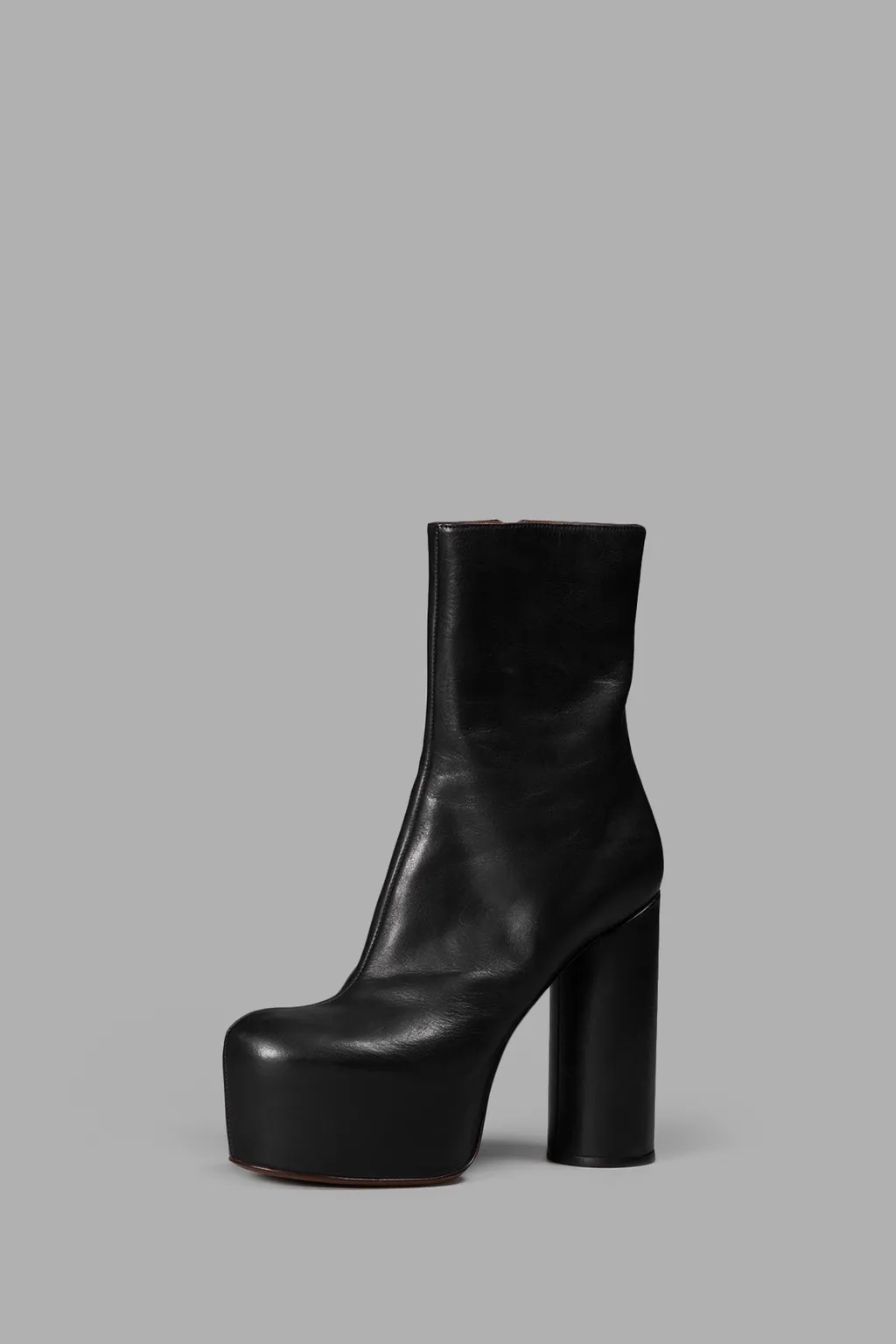 Black Leather Platform Heels