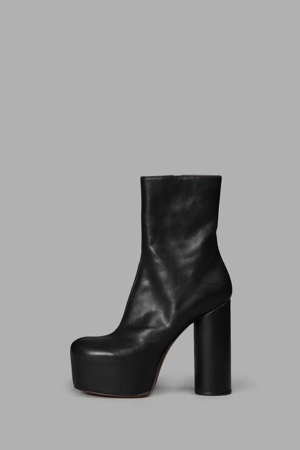 Black Leather Platform Heels