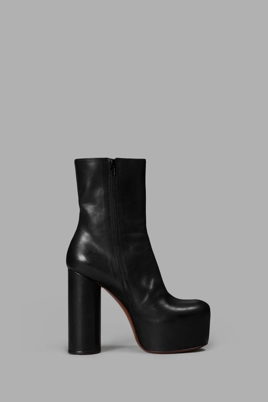 Black Leather Platform Heels