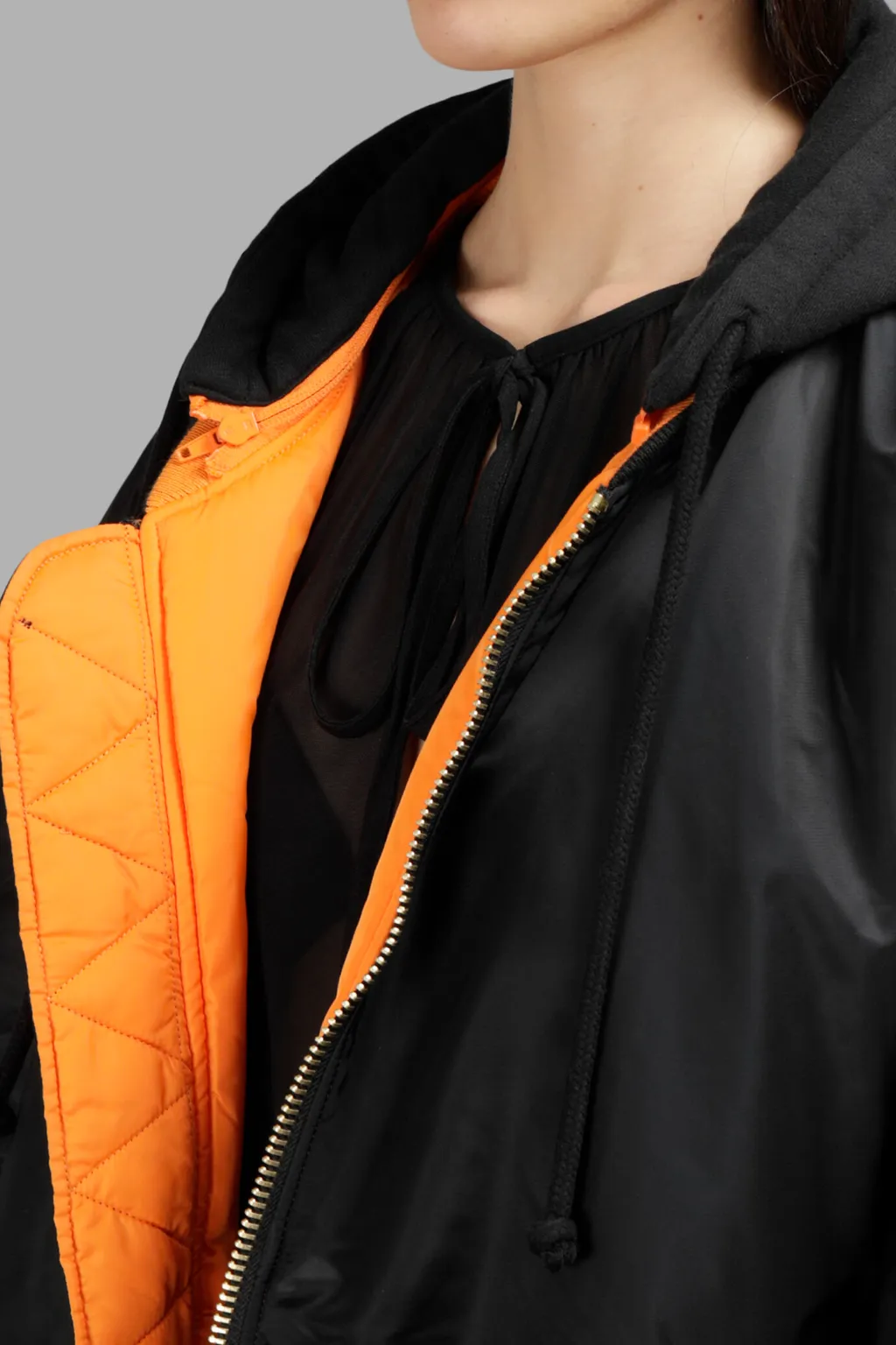 Alpha Reversible Cropped Bomber Jacket