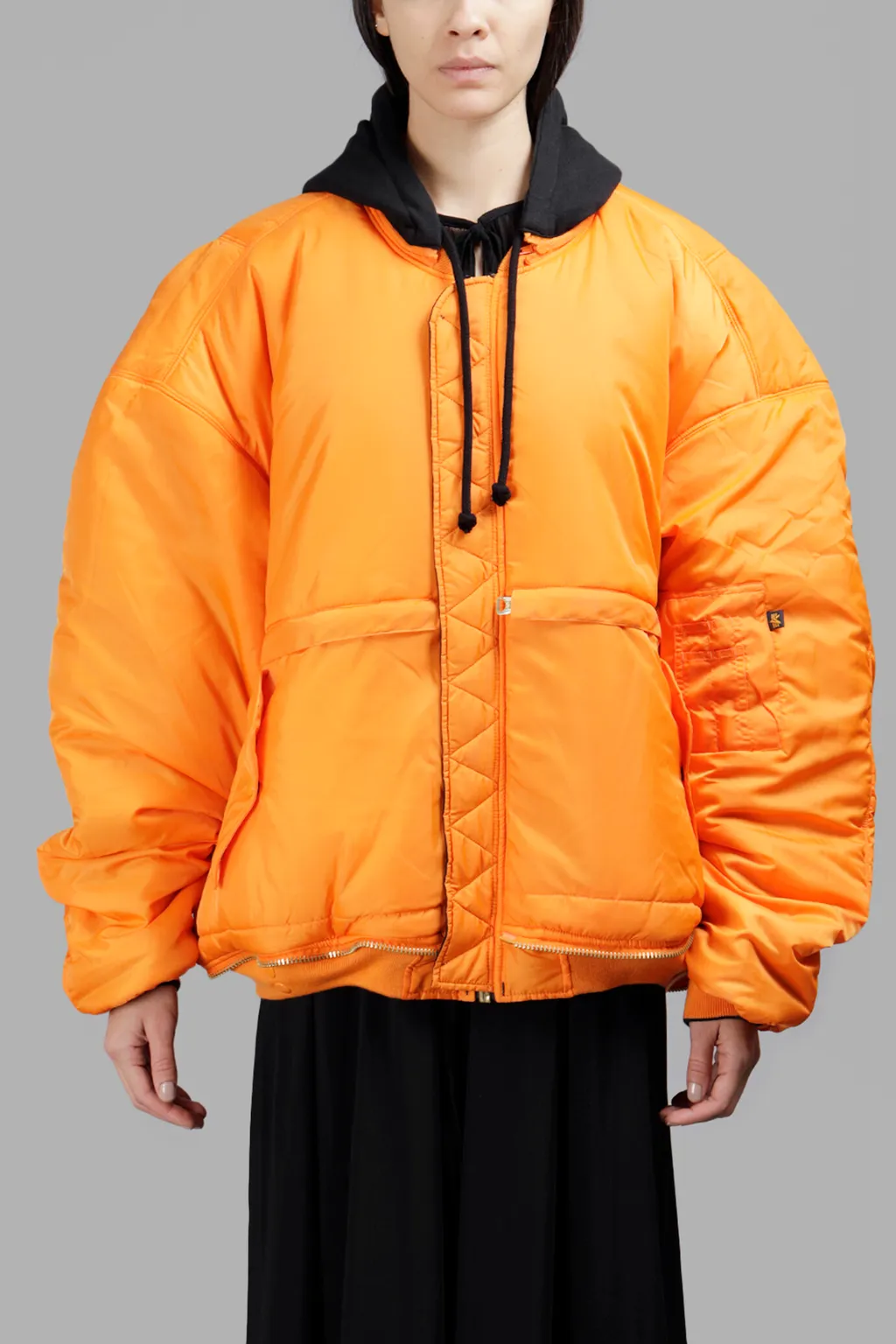 Alpha Reversible Cropped Bomber Jacket