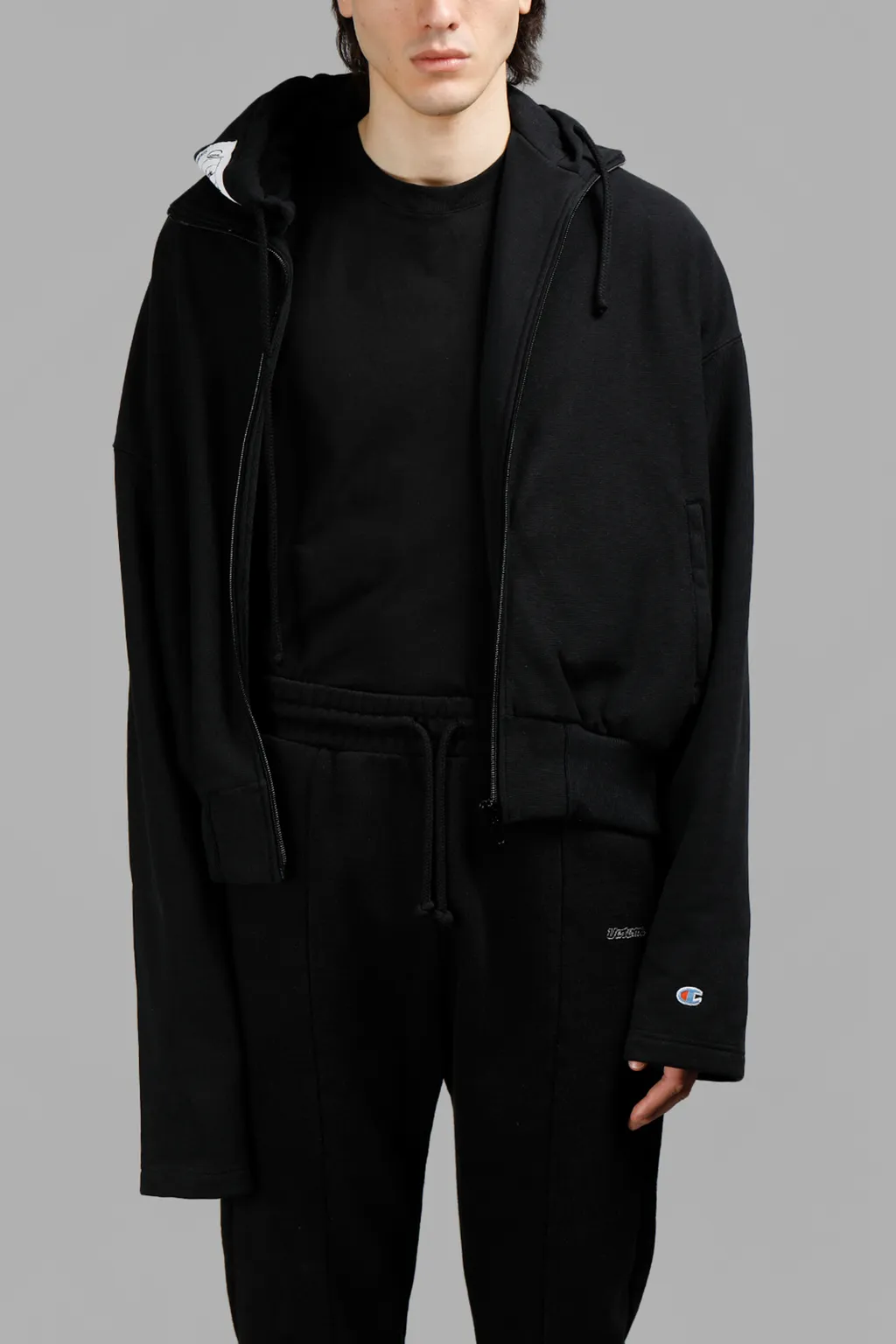 Black Zip Champion Hoodie