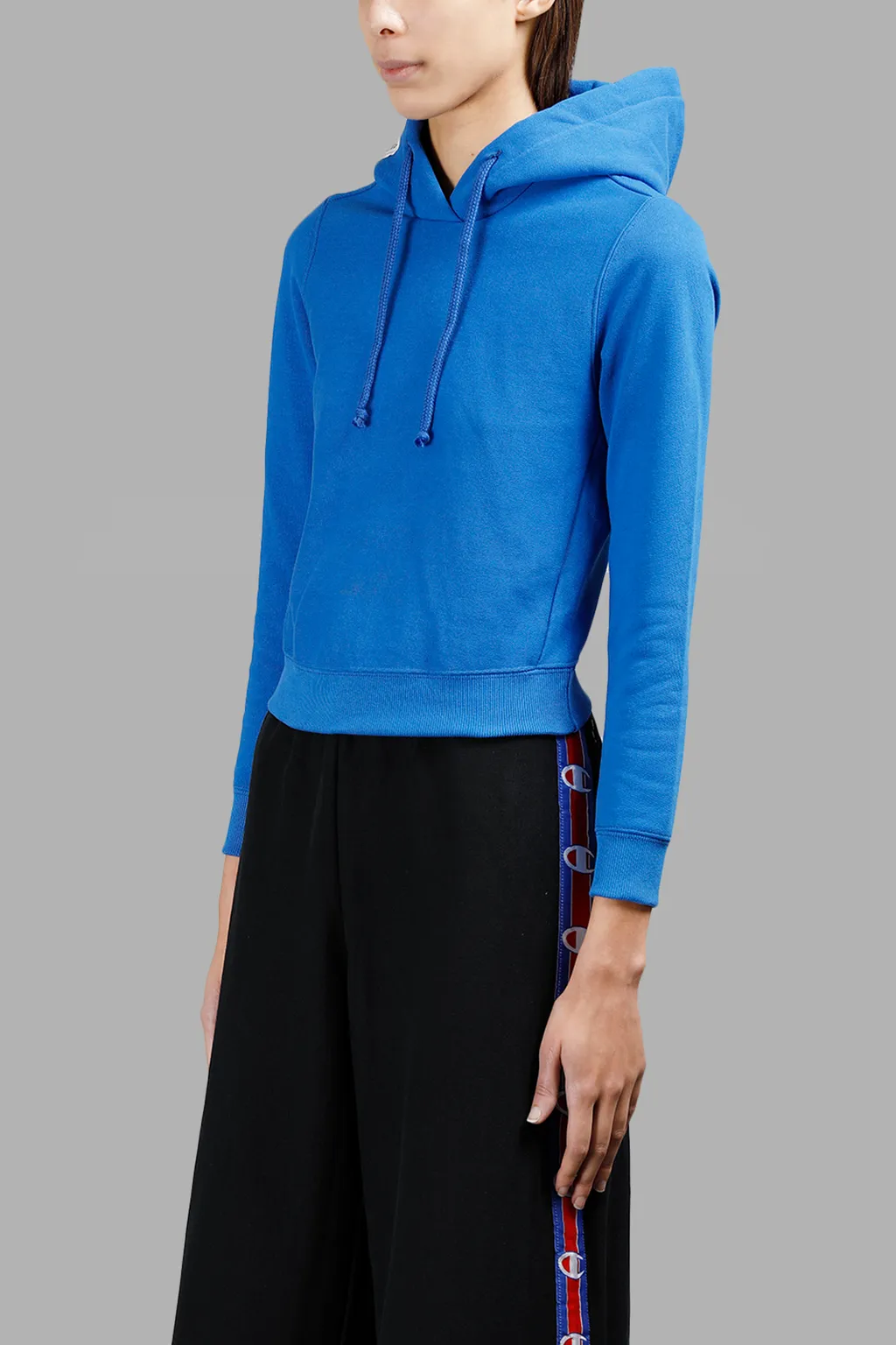Vetements X Champion Fitted Hoodie Blue