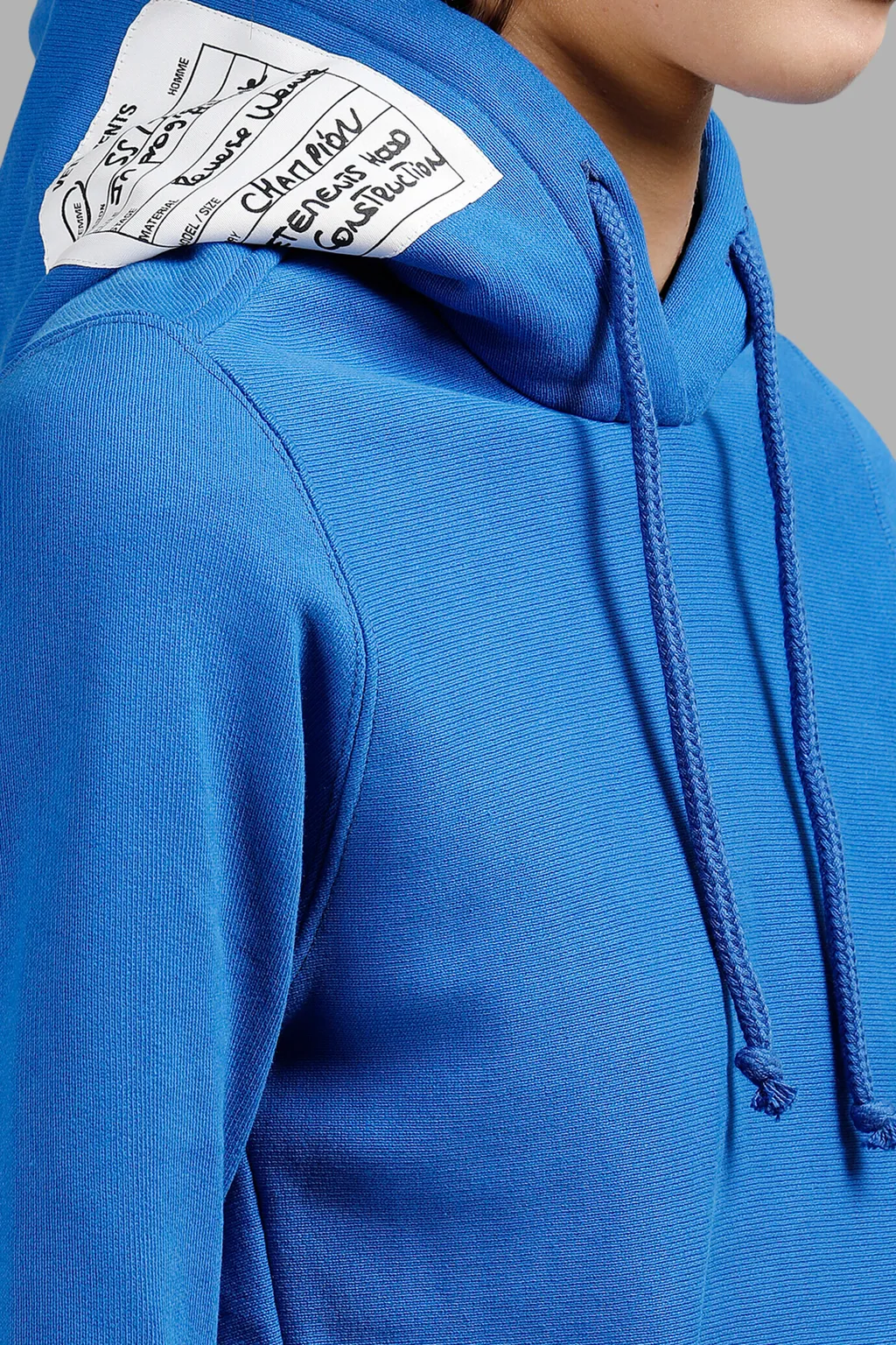 Vetements X Champion Fitted Hoodie Blue
