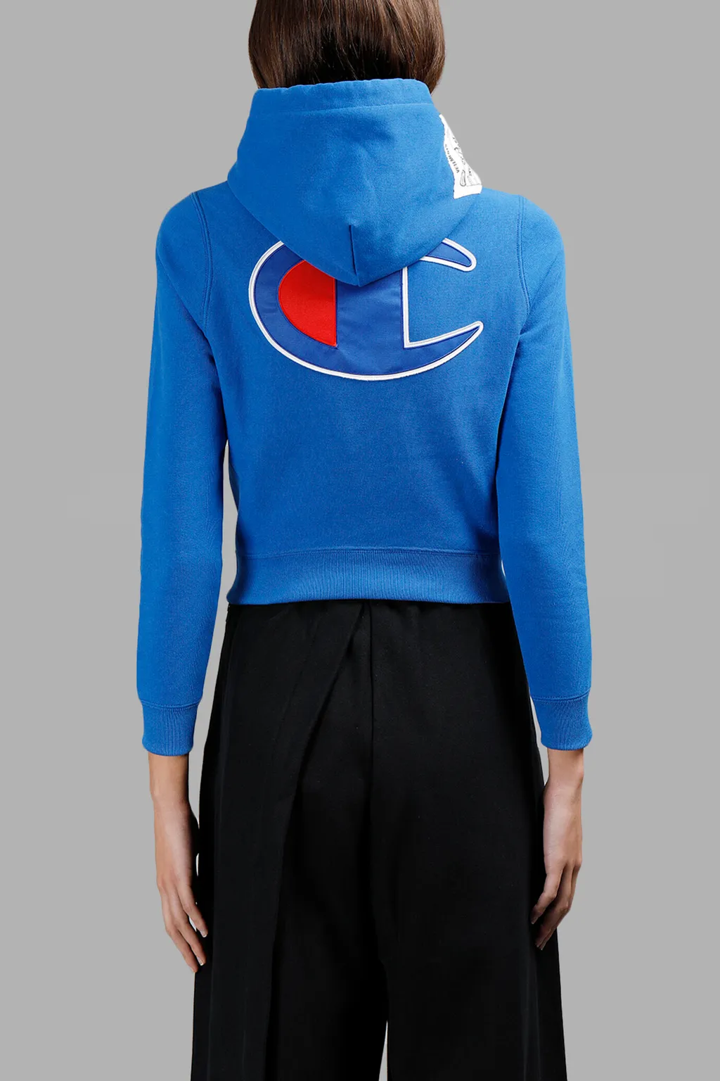 Vetements X Champion Fitted Hoodie Blue