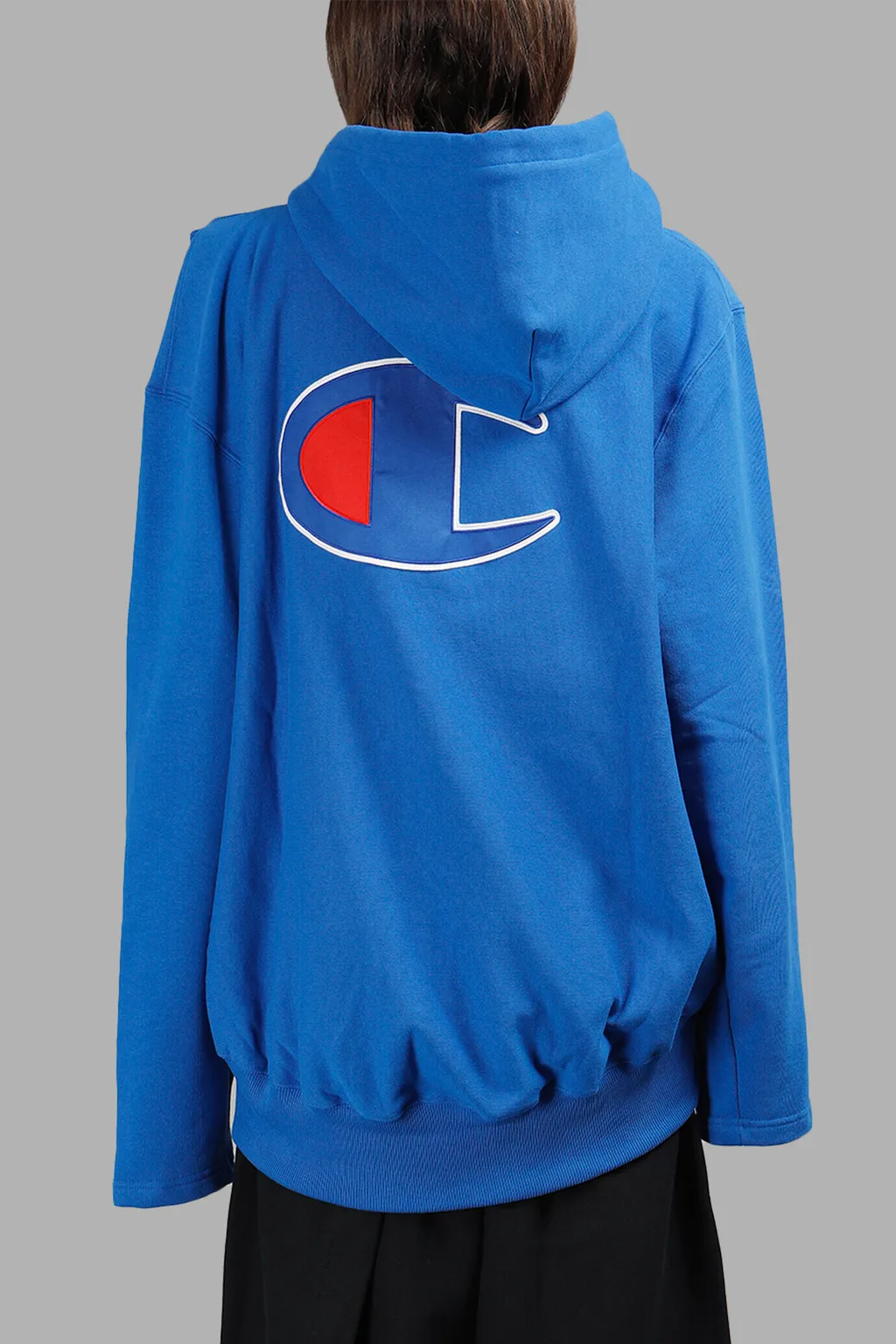 Blue Open Shoulder Champion Hoodie