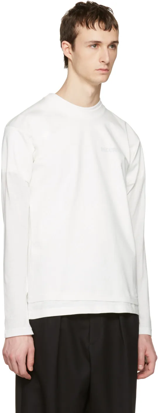 White Double Securite Long Sleeve T-Shirt