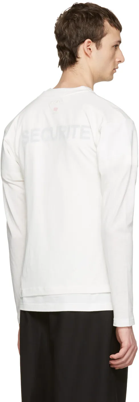 White Double Securite Long Sleeve T-Shirt