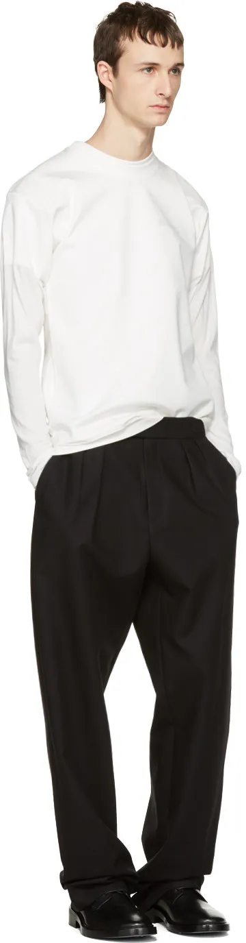 White Double Securite Long Sleeve T-Shirt