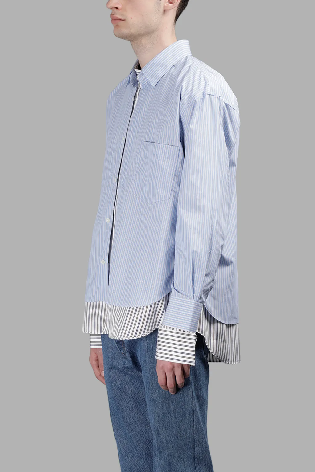 Double Stitched Striped Shirt