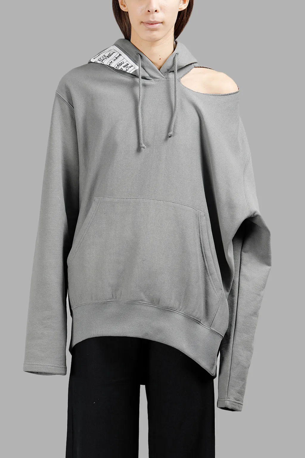 Grey Open Shoulder Champion Hoodie