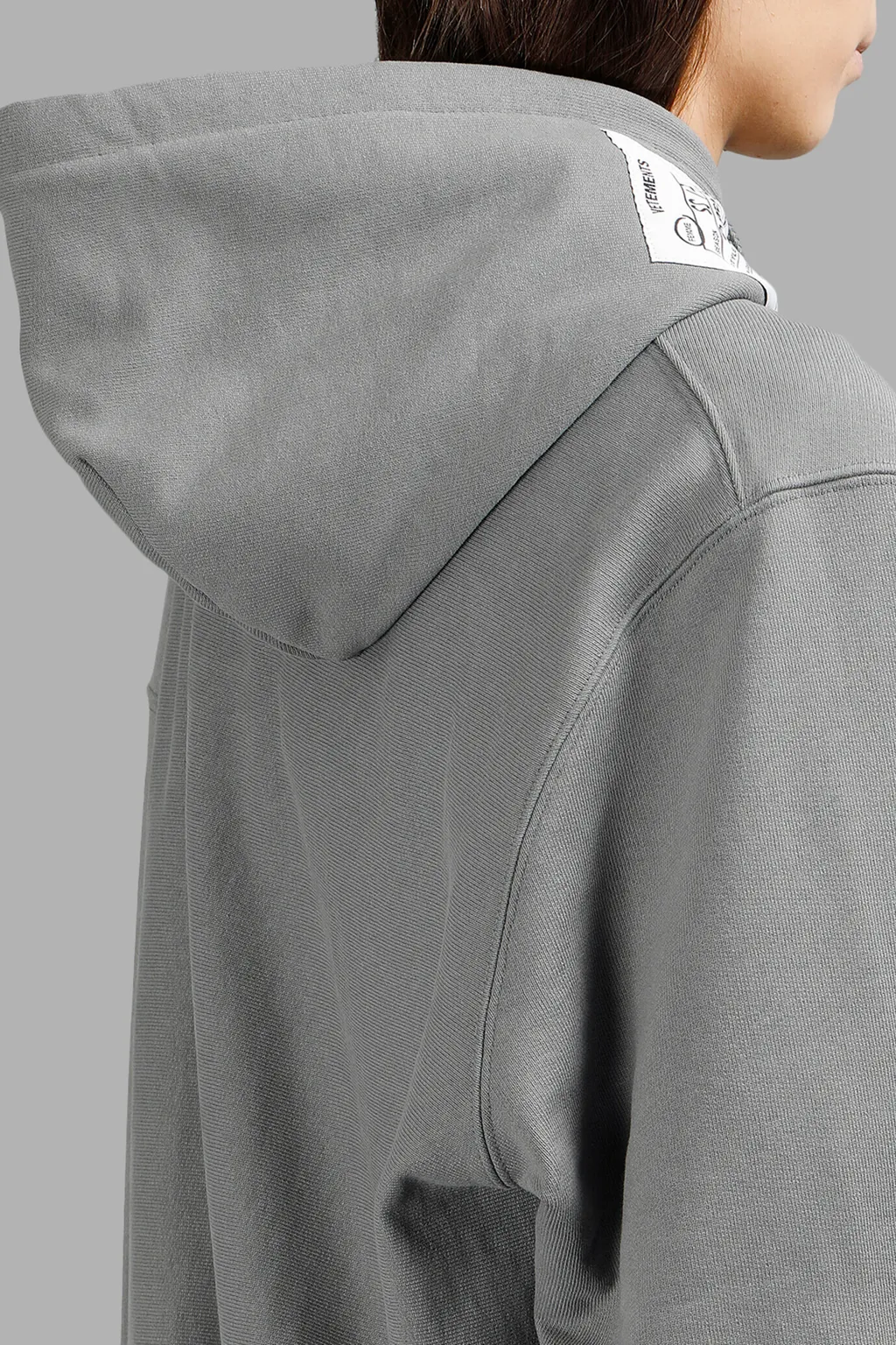 Grey Open Shoulder Champion Hoodie