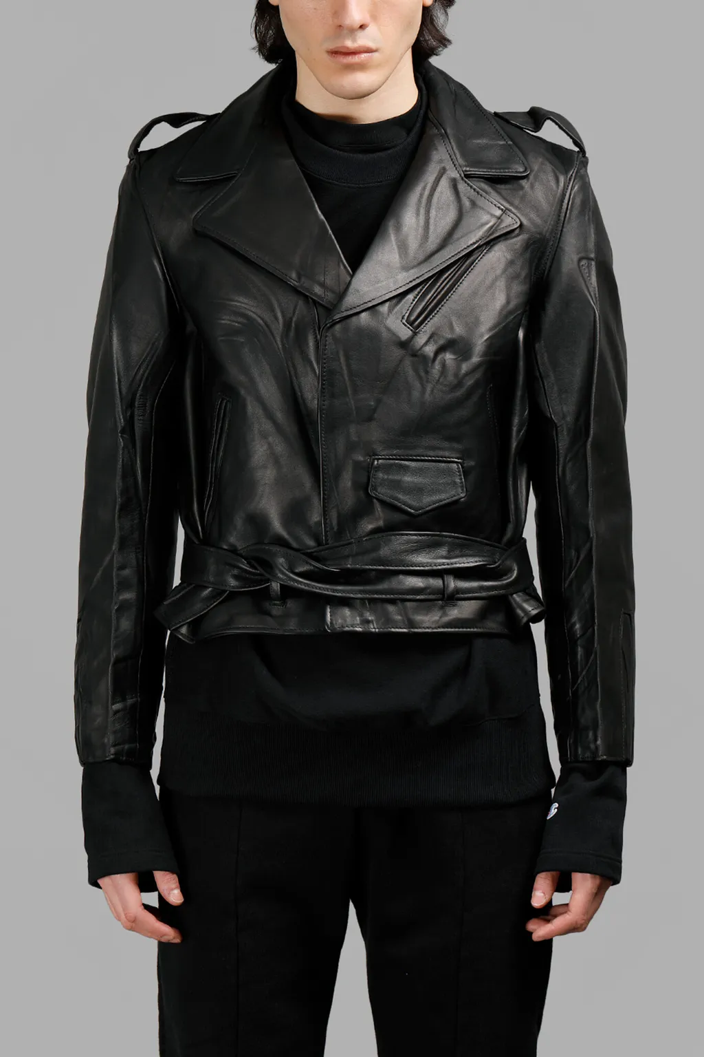 Black Leather Biker Jacket