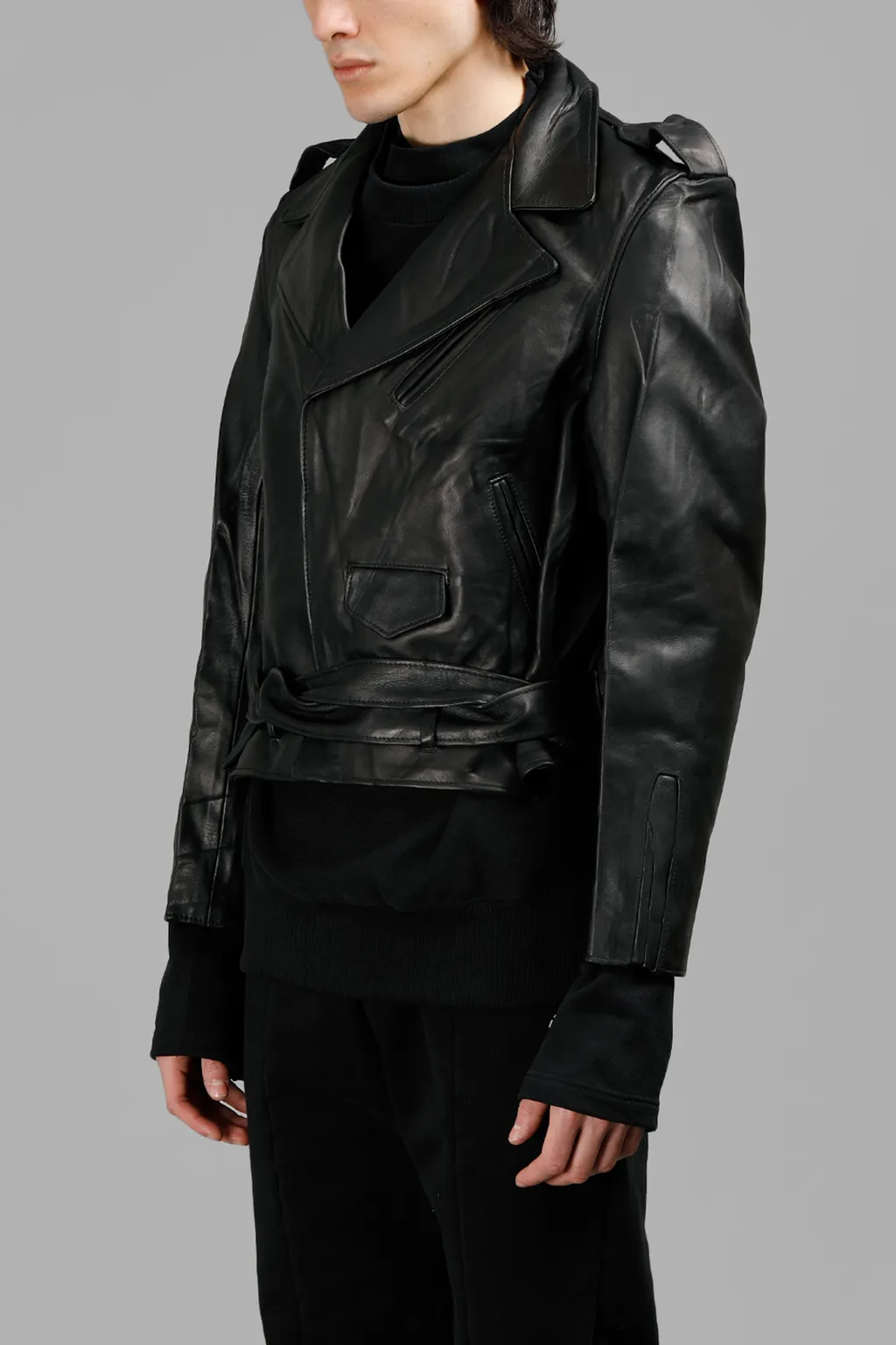 Black Leather Biker Jacket