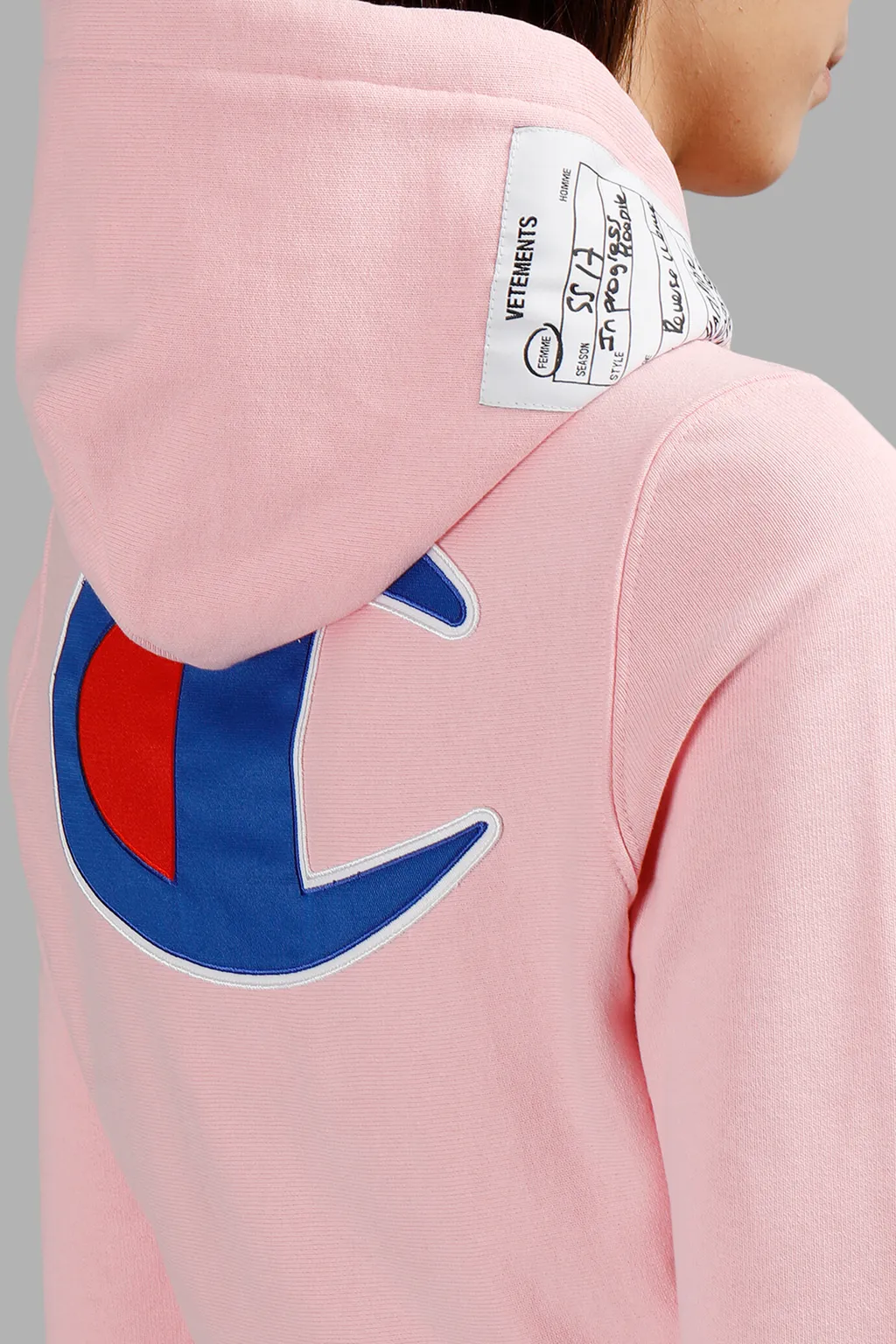 Pink Fitted Champion Hoodie