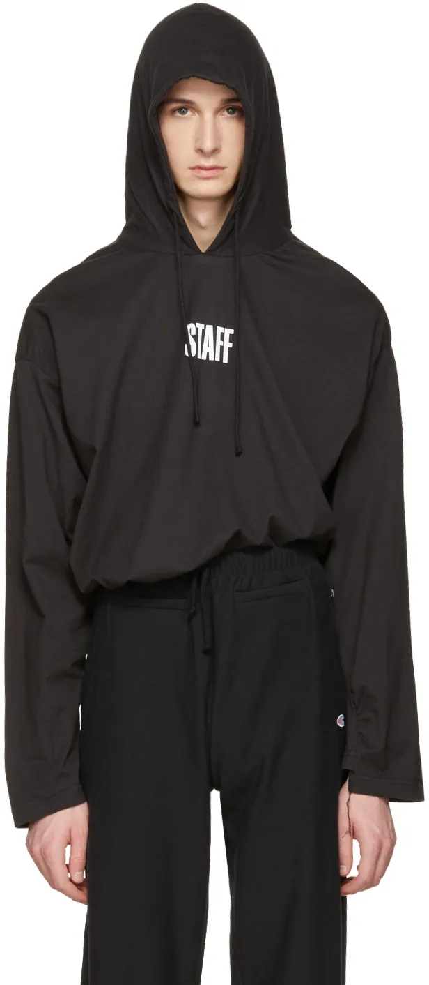 Black Staff Hanes Hoodie