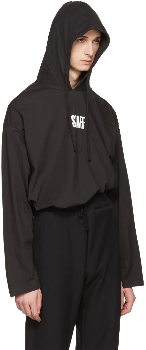 Black Staff Hanes Hoodie