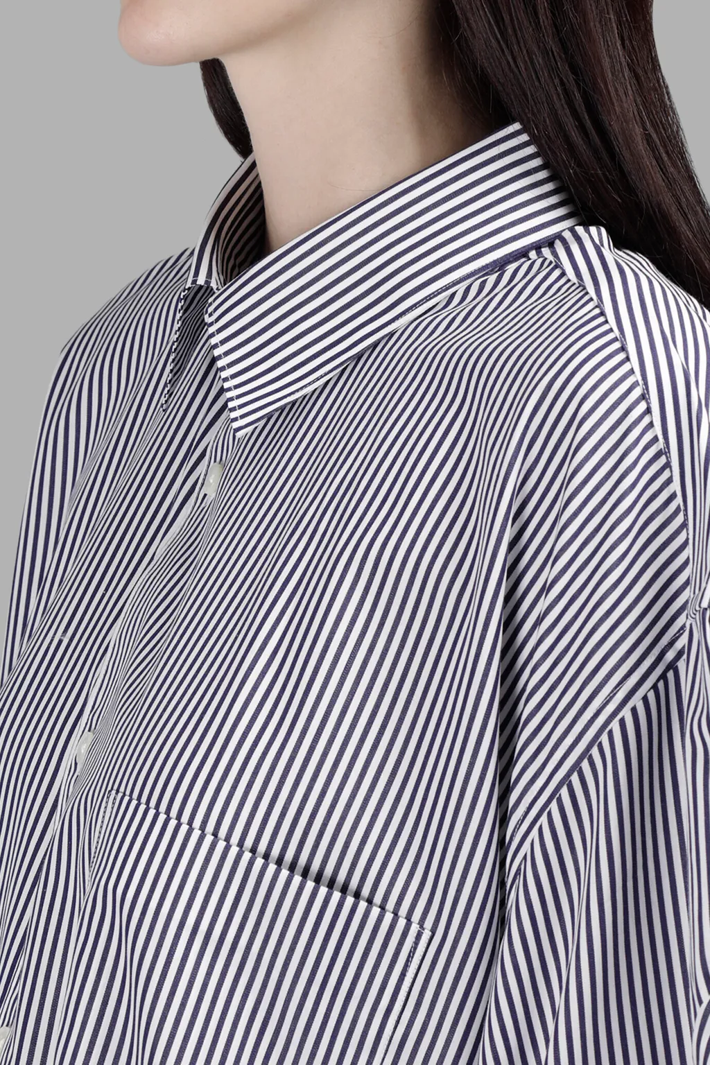 Striped Oversized Button-Down Shirt