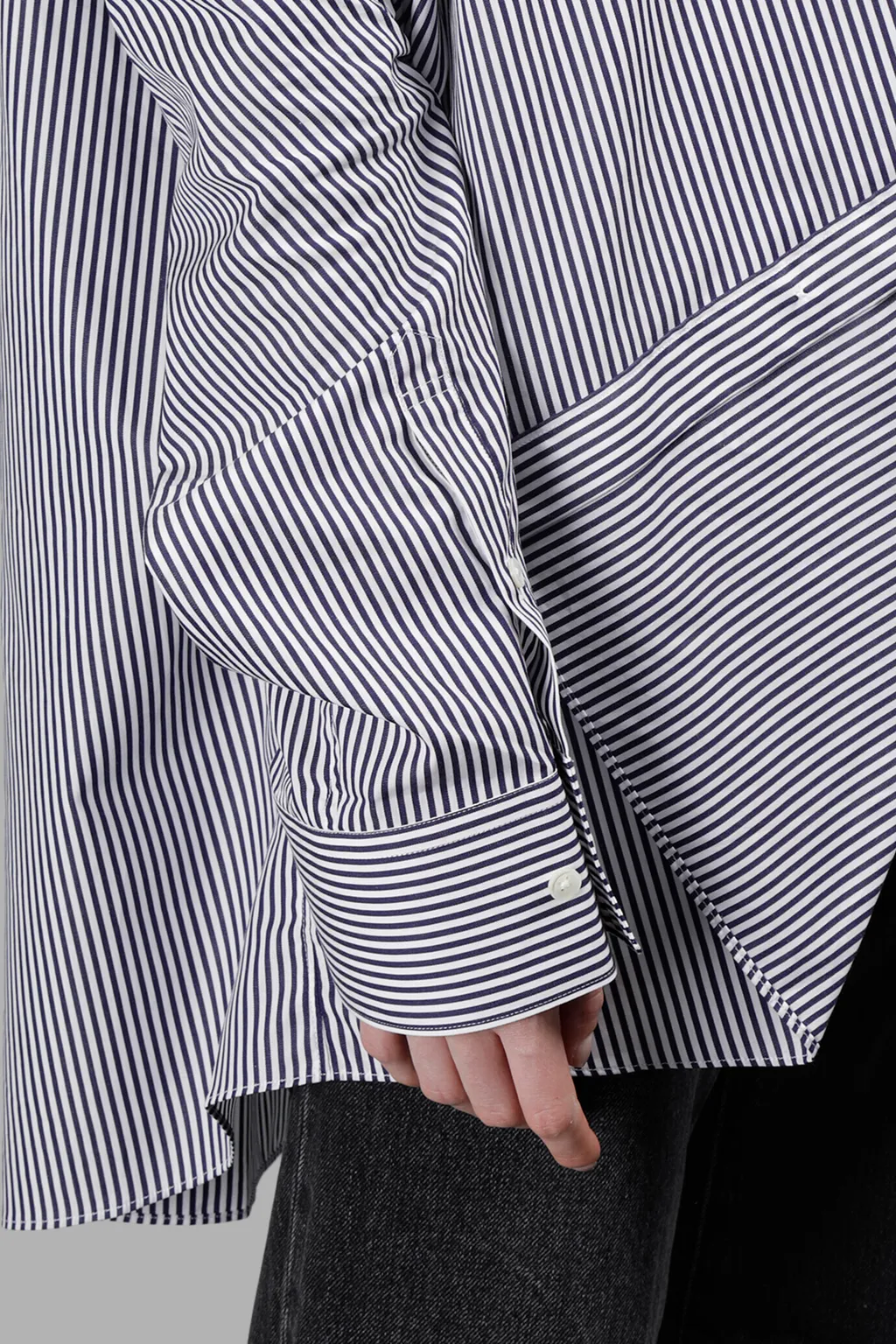Striped Oversized Button-Down Shirt