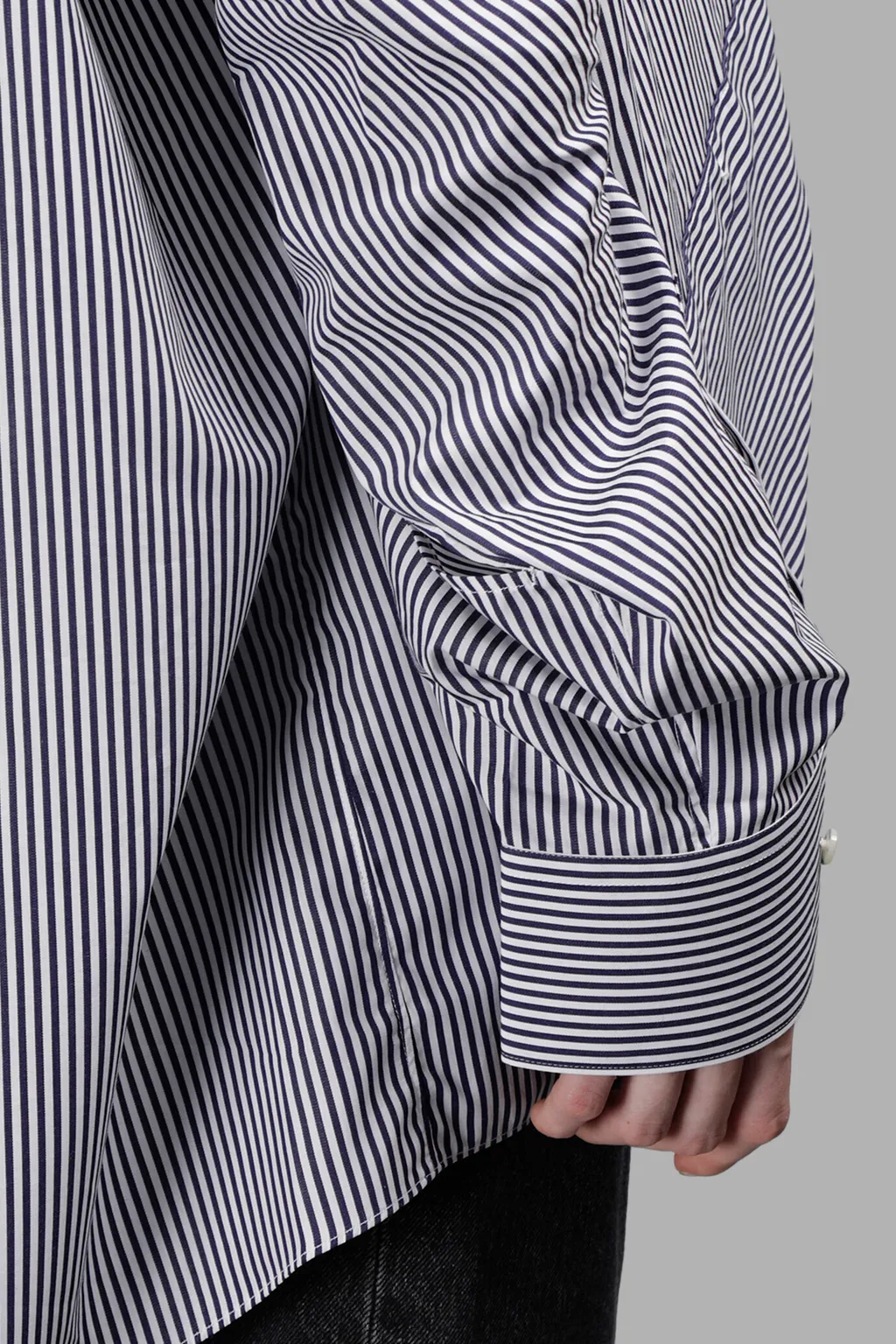 Striped Oversized Button-Down Shirt