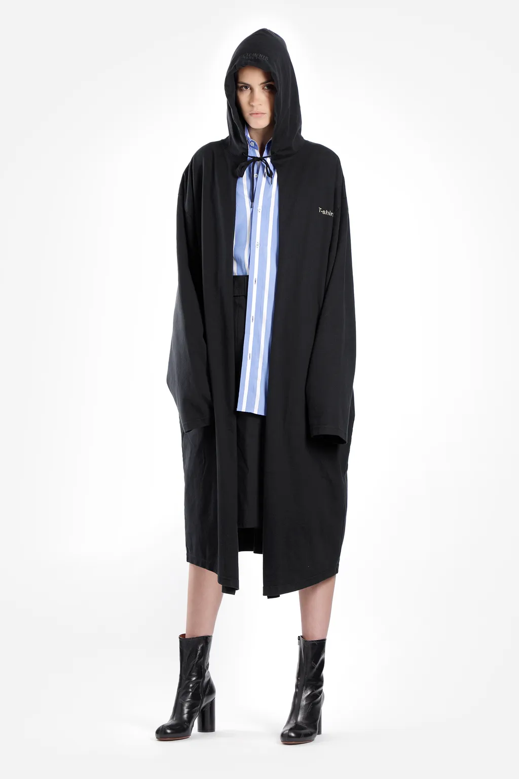 Black Hooded Maxi Coat