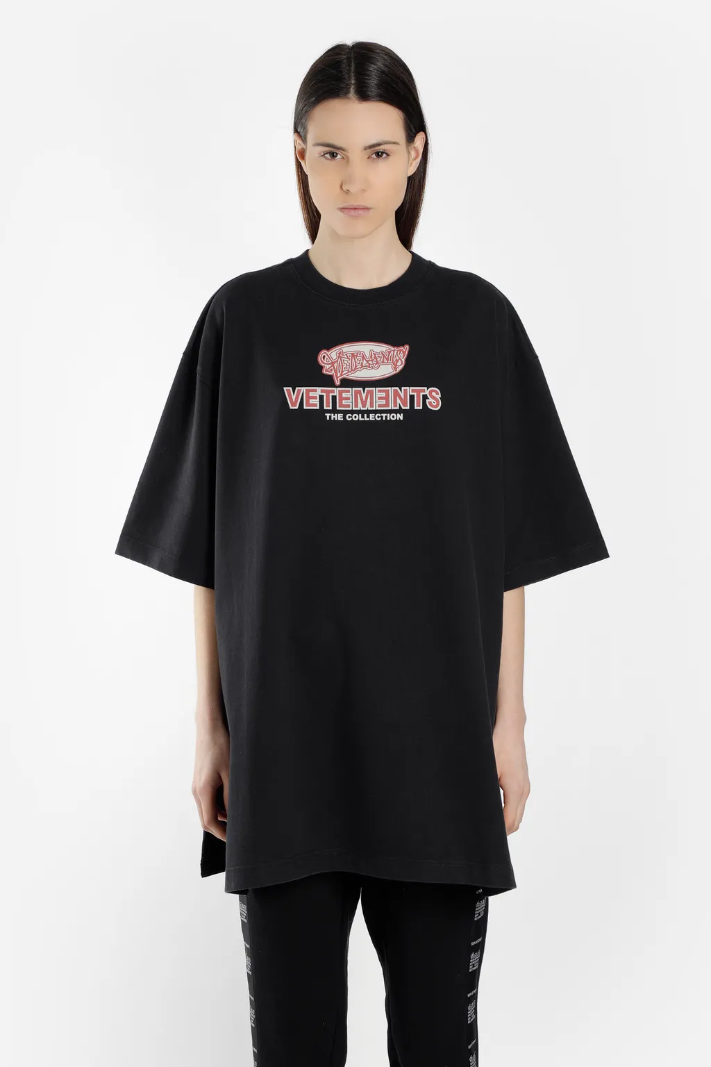 Black Oversized Open Sides T-Shirt