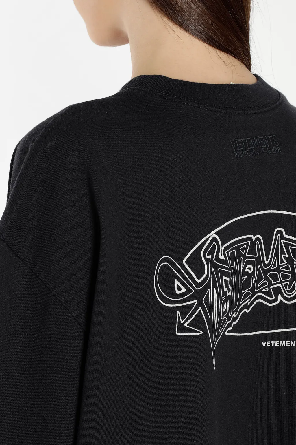 Black Oversized Open Sides T-Shirt