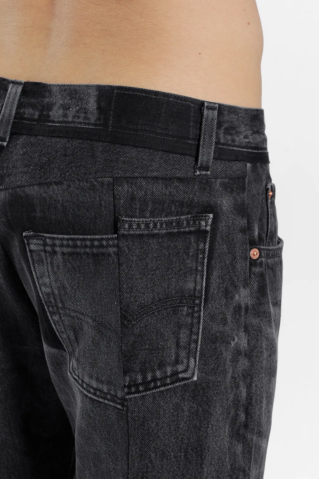 Black Reworked Jeans
