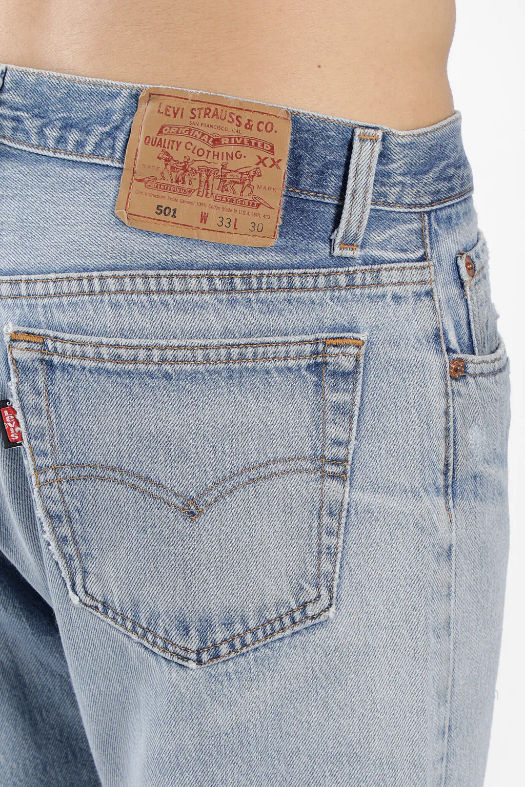 Blue Logo Print Jeans