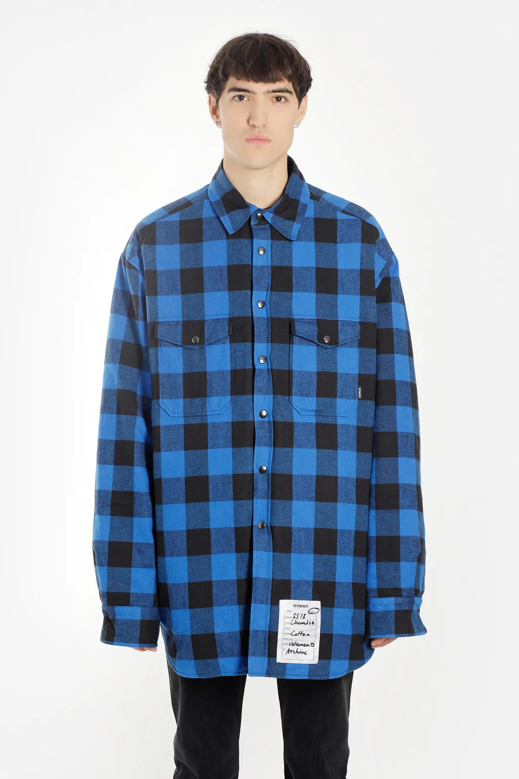 Blue Plaid Flannel Shirt