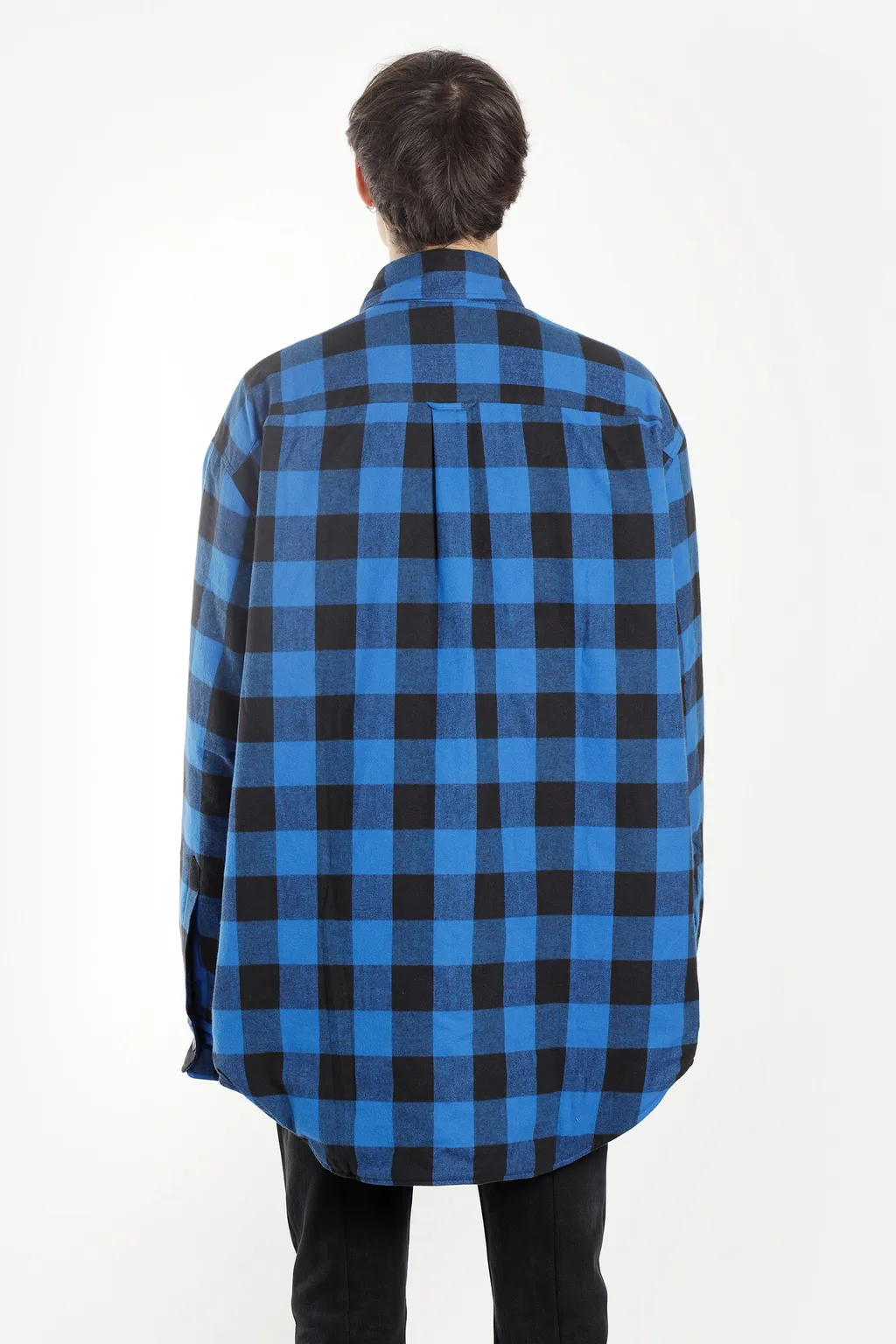 Blue Plaid Flannel Shirt