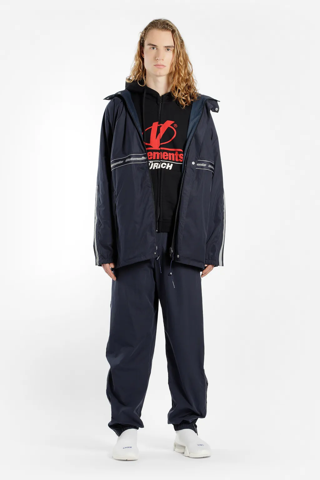 Blue Logo Tape Trackpants