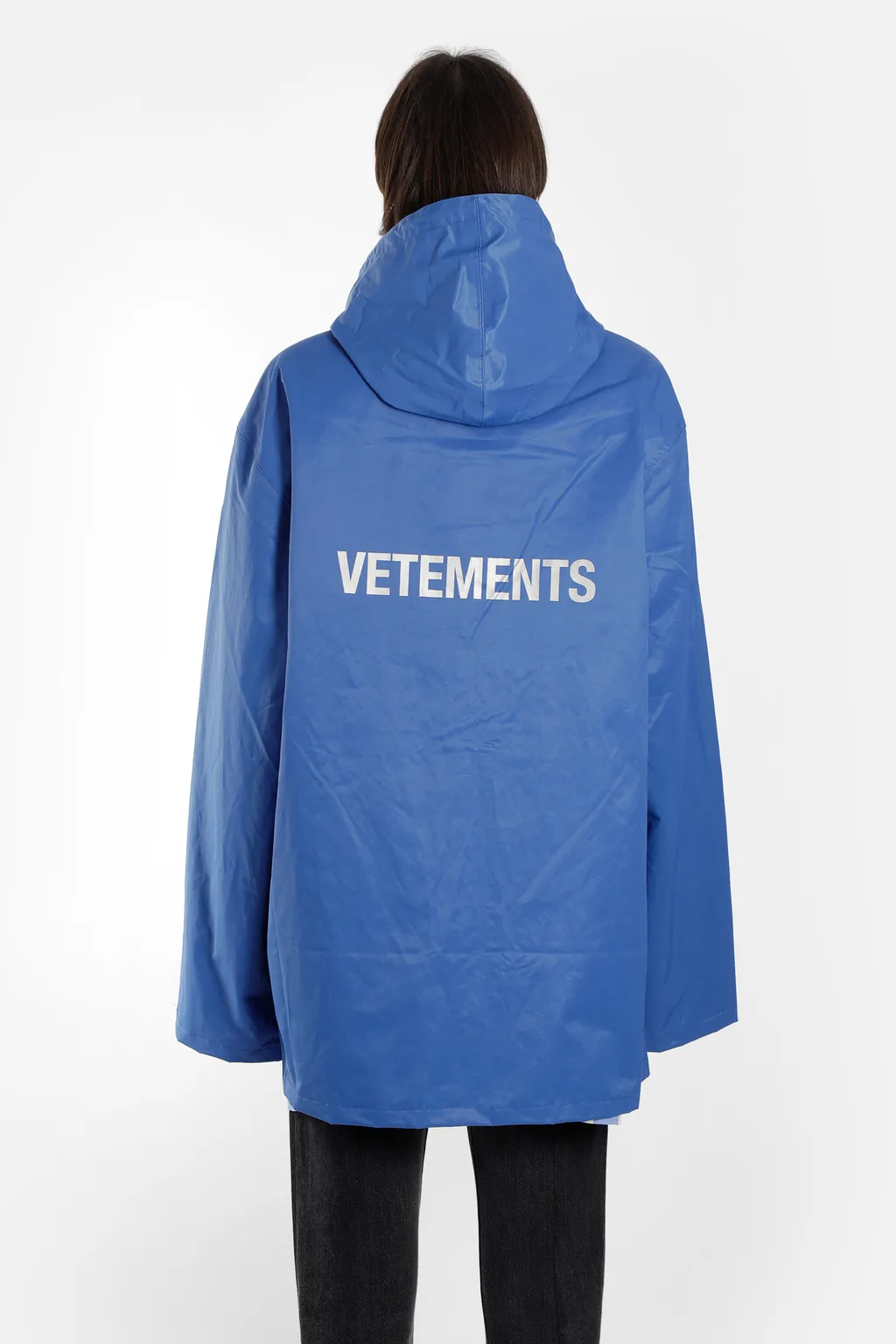 Blue Oversized Rain Jacket