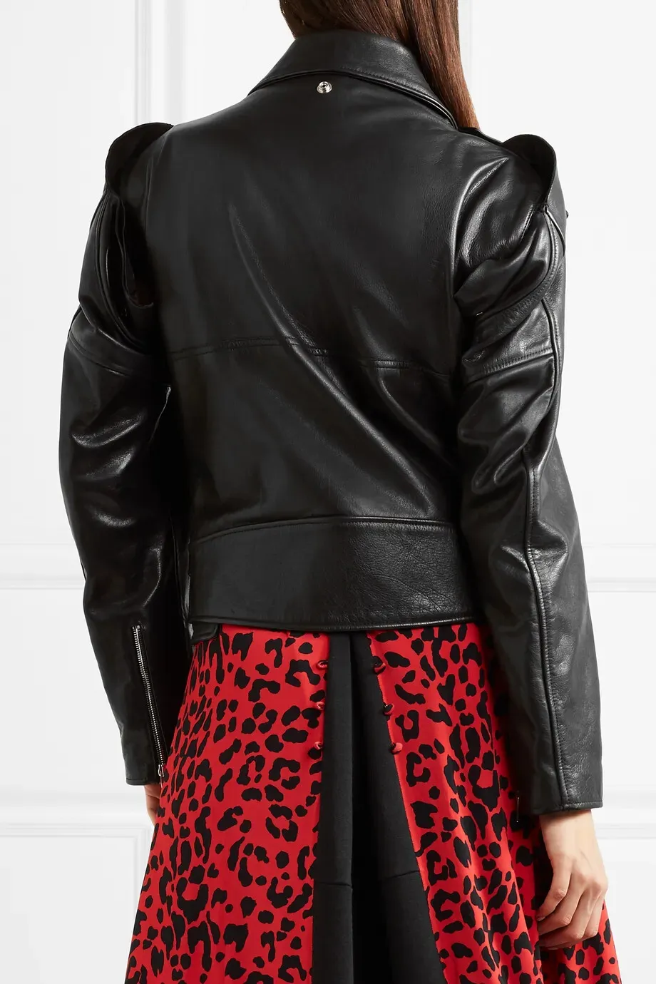 Convertible Leather Biker Jacket