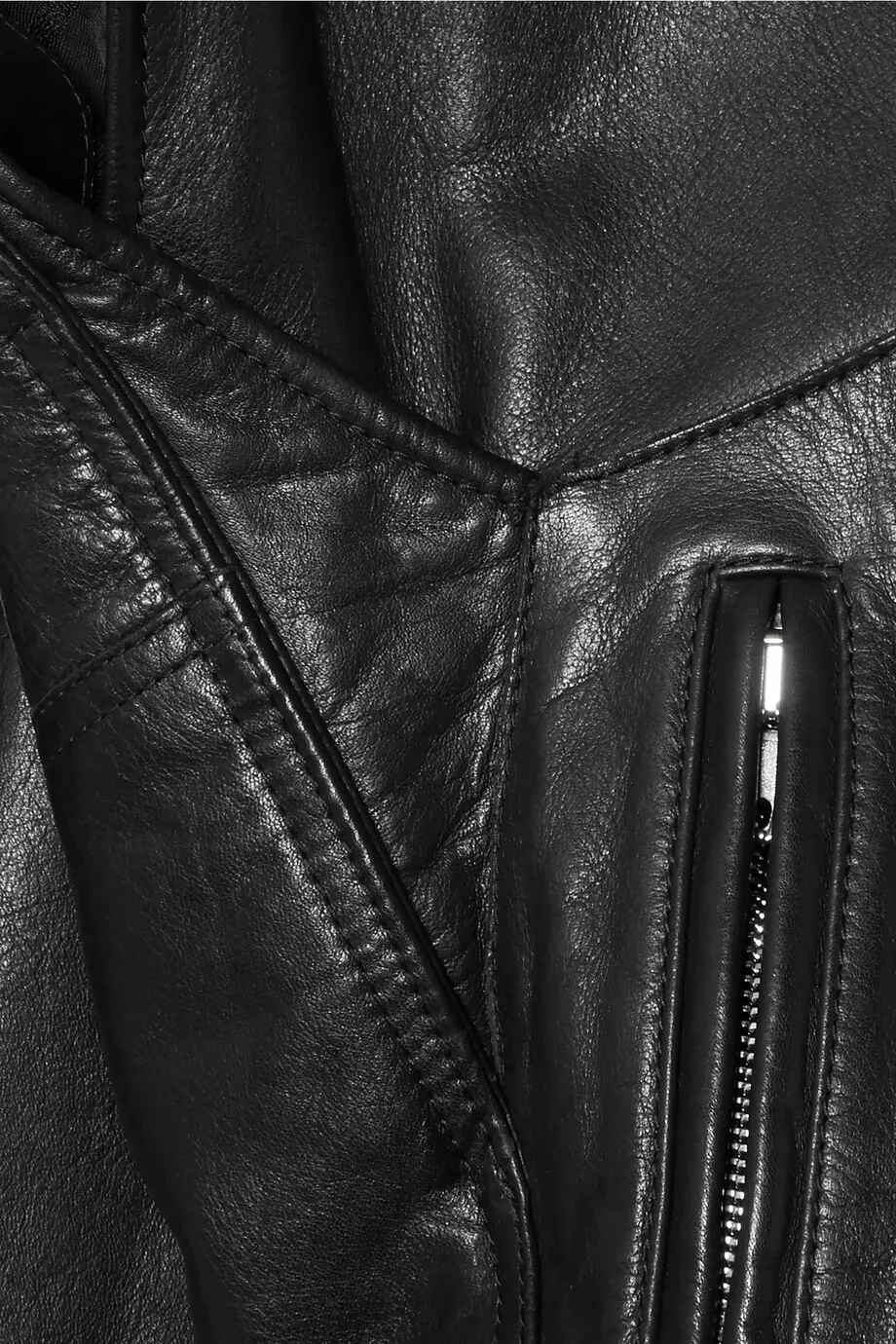 Convertible Leather Biker Jacket