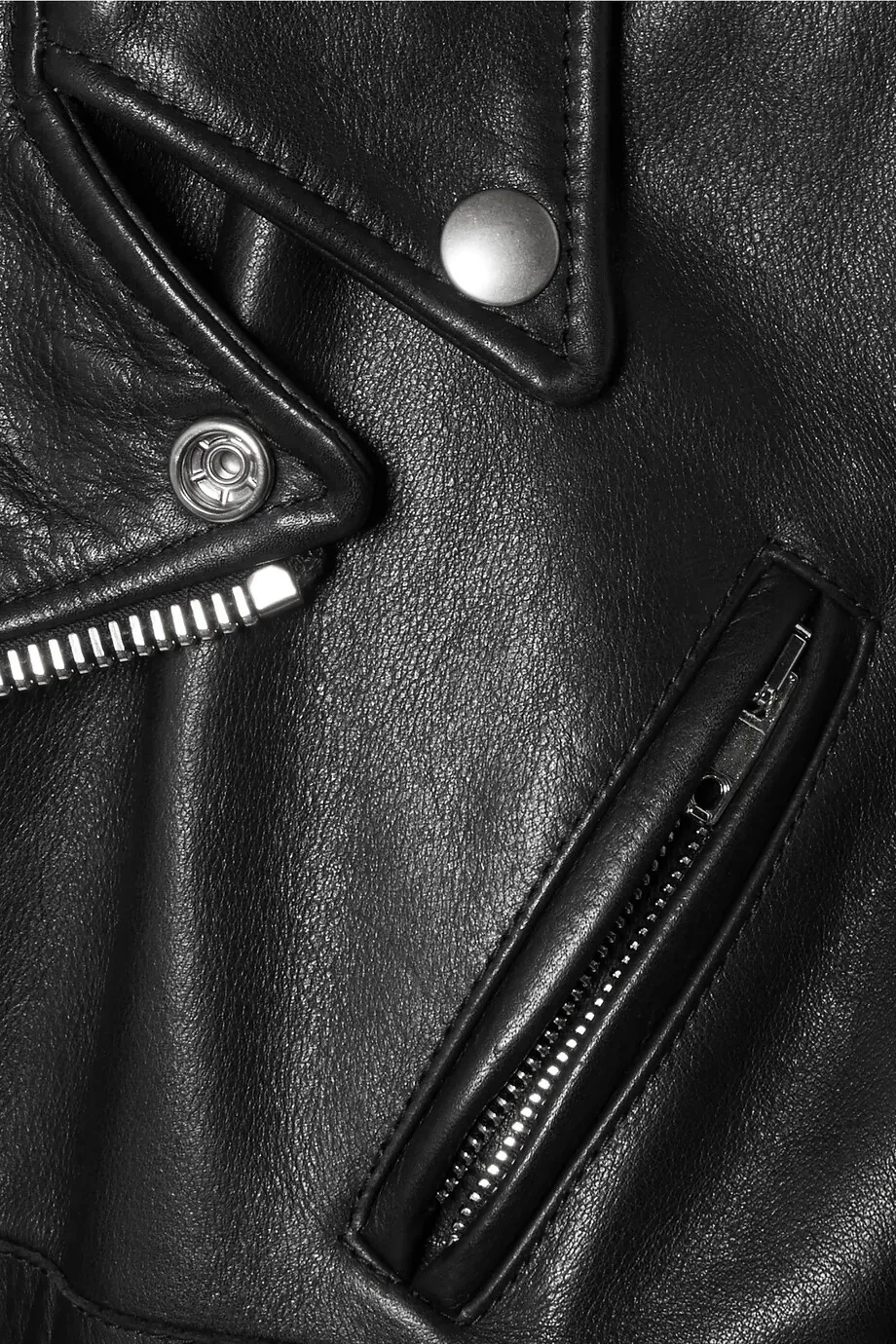 Convertible Leather Biker Jacket
