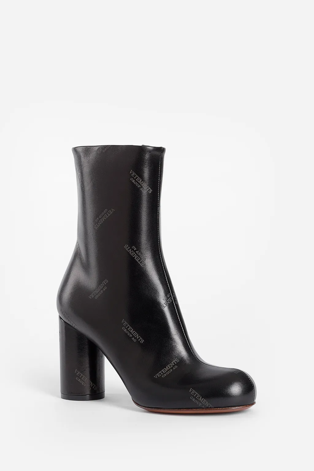 Embossed Leather Ankle Boots