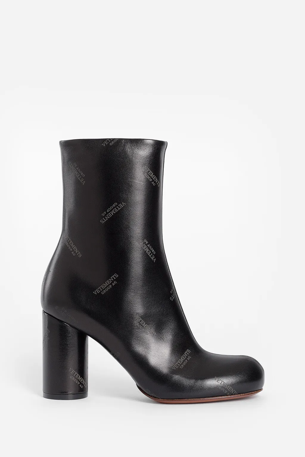 Embossed Leather Ankle Boots