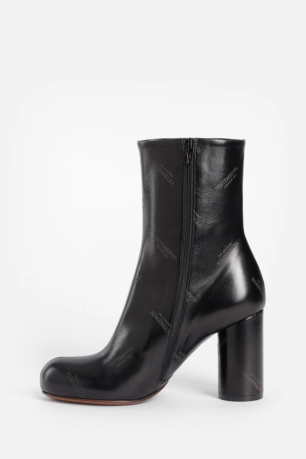 Embossed Leather Ankle Boots