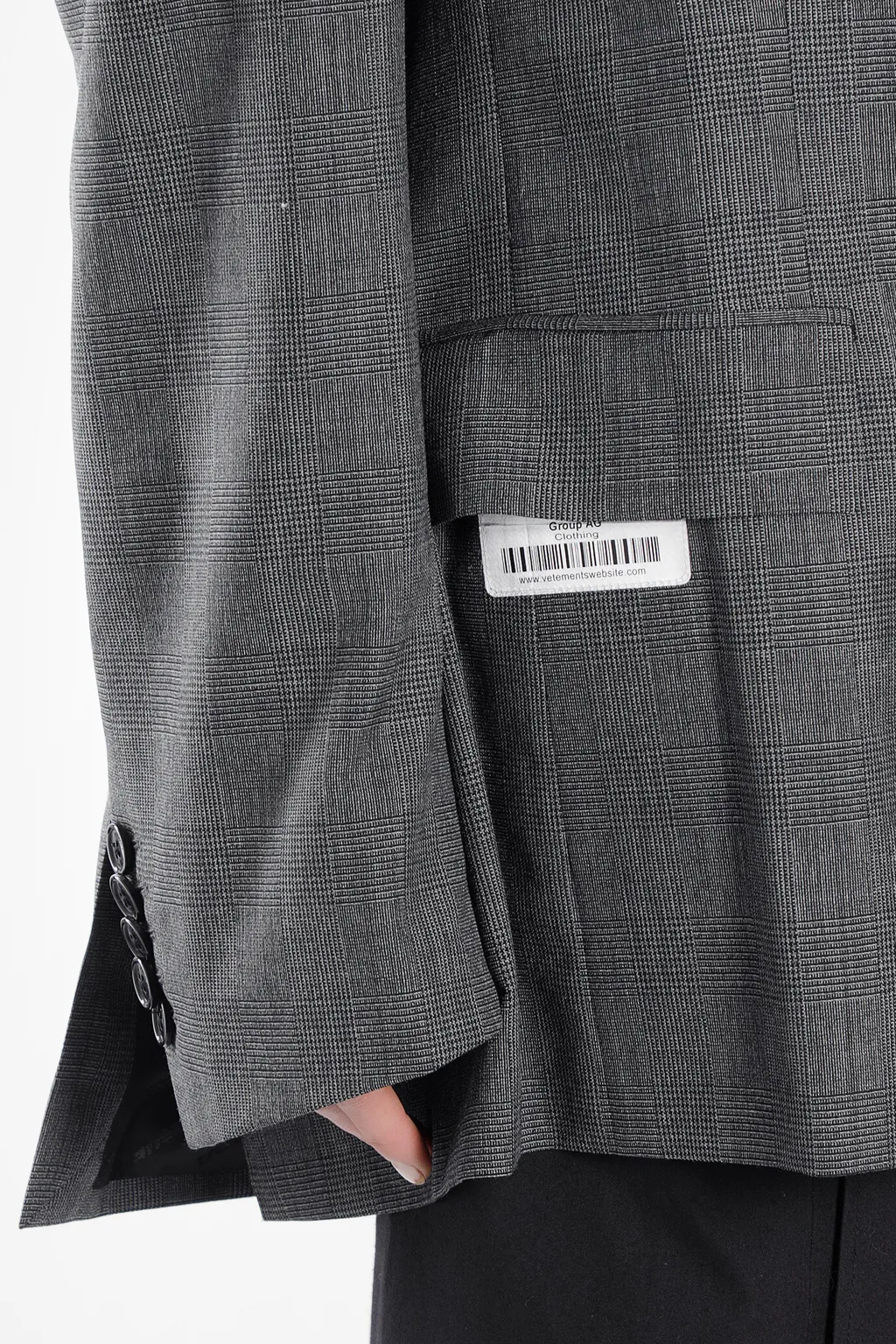 Grey Oversized Double Breasted Blazer