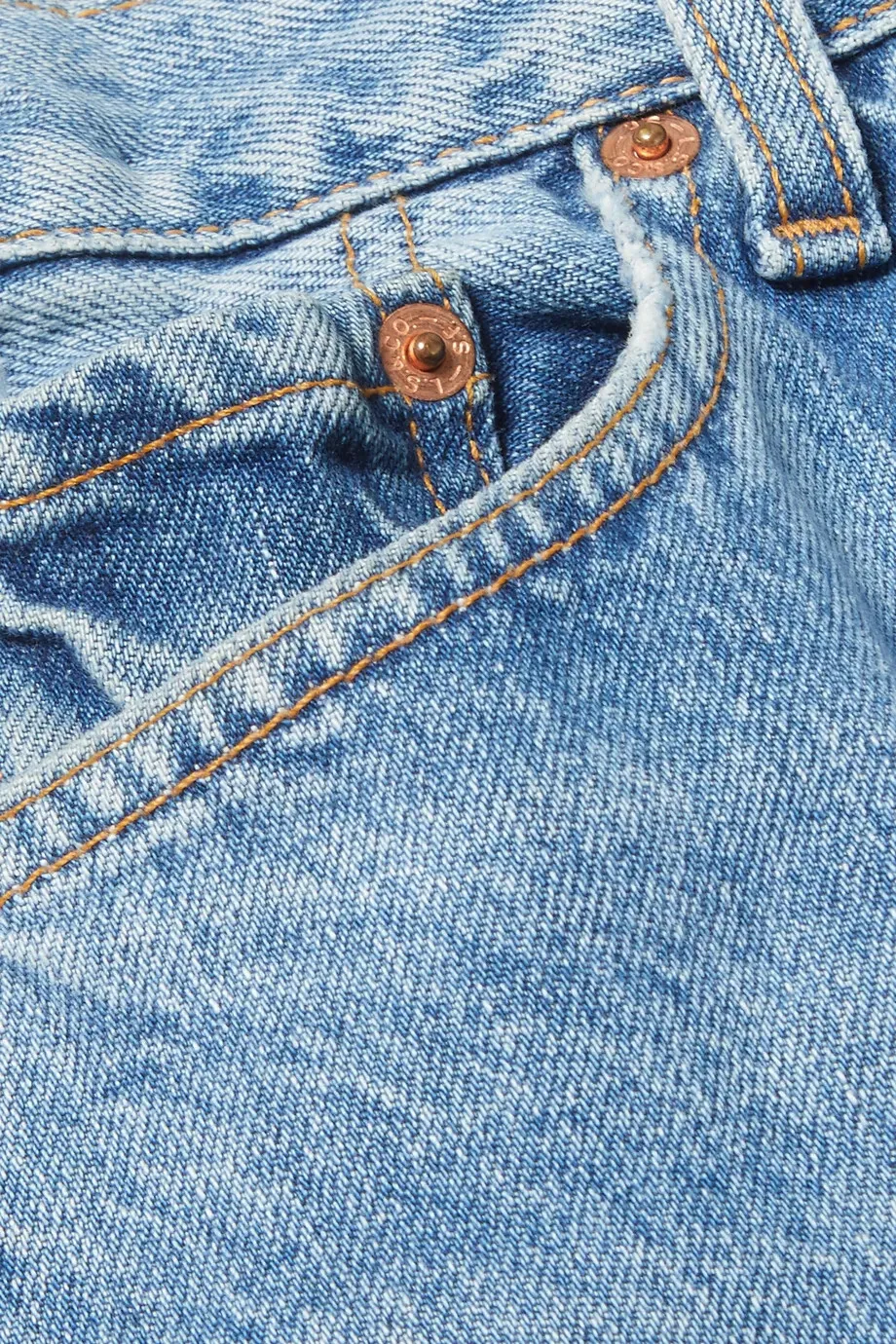 Two-Tone Leather & Denim Jeans