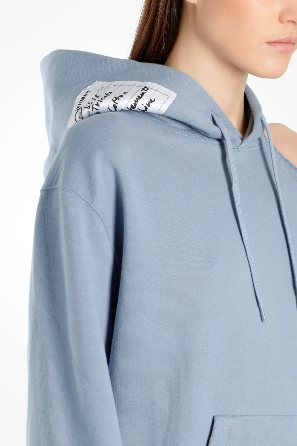 Light Blue Cutout Elbow Hoodie