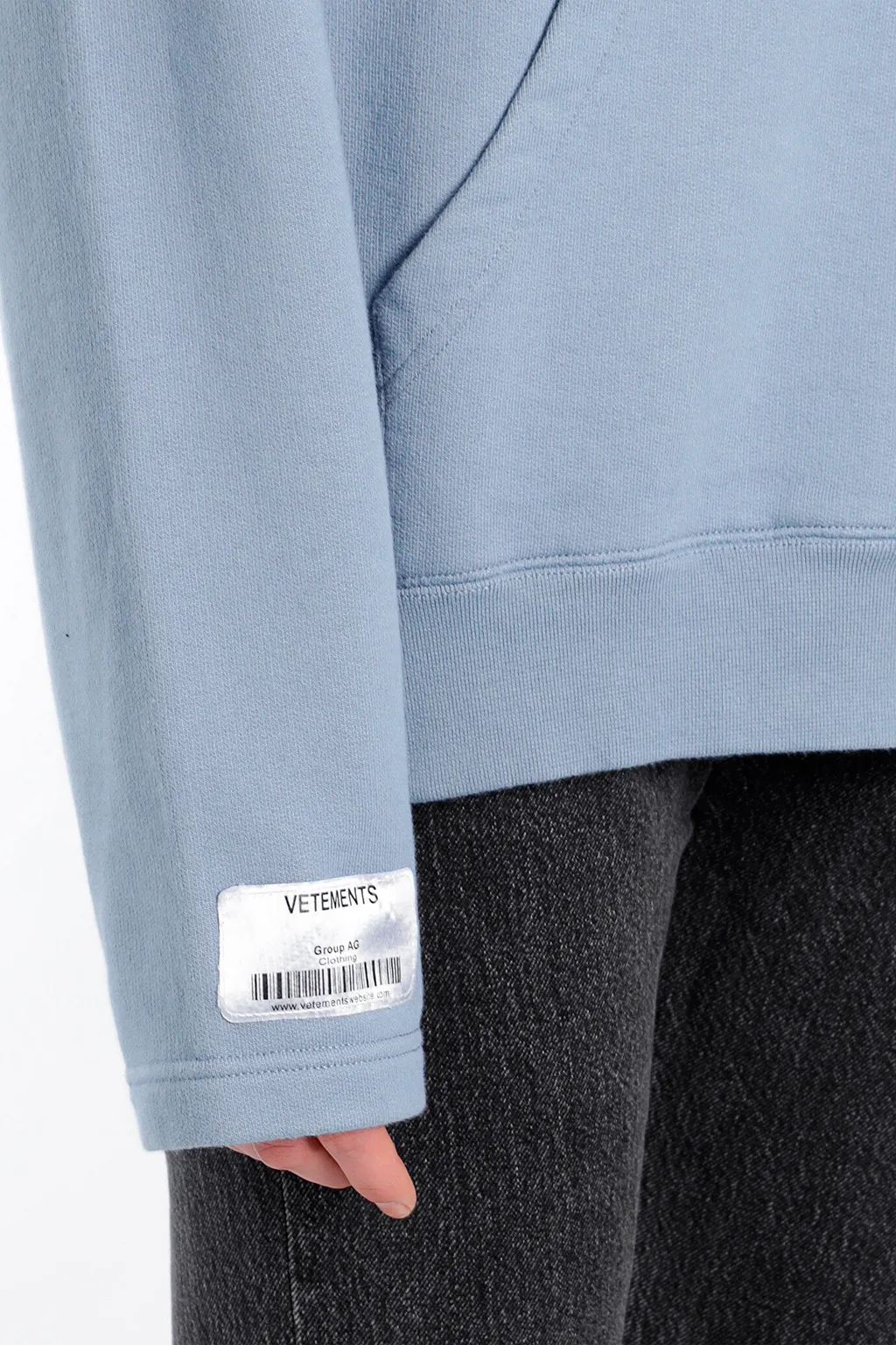 Light Blue Cutout Elbow Hoodie